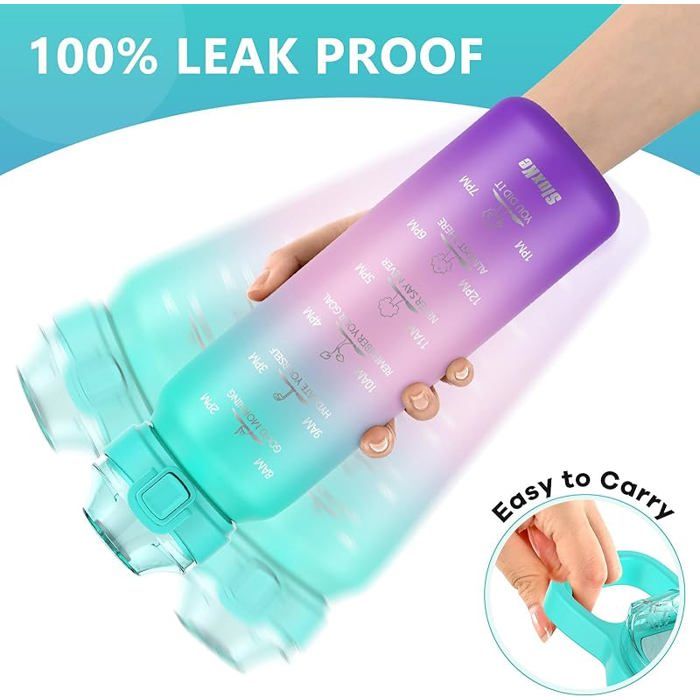 Gourde Inox 1000Ml | 1L Bouteille D'Eau Isolée Sans Bpa | Gourde Étanche Pour Le Sport, La