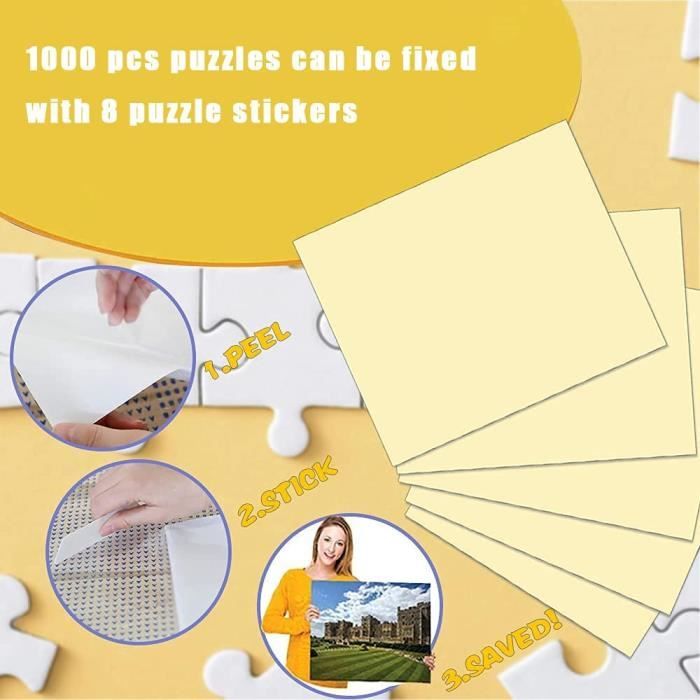 16 Pièces Colle pour Puzzle, Feuilles d'Autocollants Jigsaw Puzzle, de  Stickers Adhésifs, Puzzle Saver, Feuilles adhésives pou[686] - Cdiscount  Jeux - Jouets