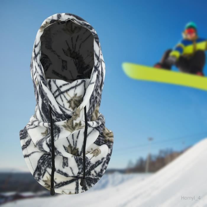 Cagoule Coupe-Vent Ski Masque Hiver Thermique Polaire Capuche Poids Lourd  Cache-Cou Snood Sports De Plein Air Visage Couvre Chapeau Pour Les  Femmes,Bleu Marine-SHAW