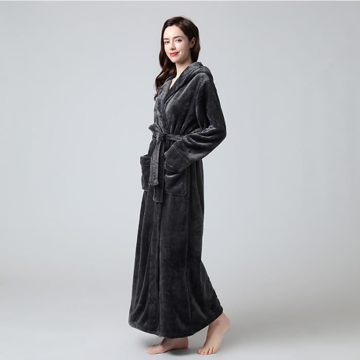 Peignoir chaud long femme hotsell
