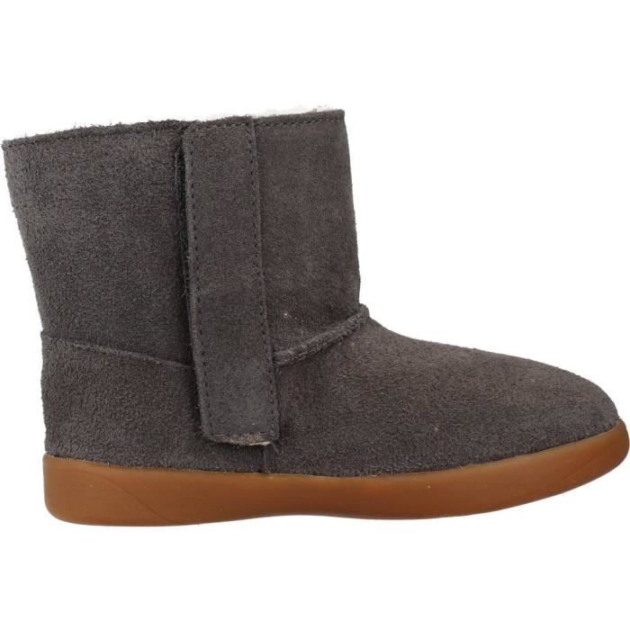 Botte Fille UGG 83417 Gris Textile Pression Doublure Cheveux