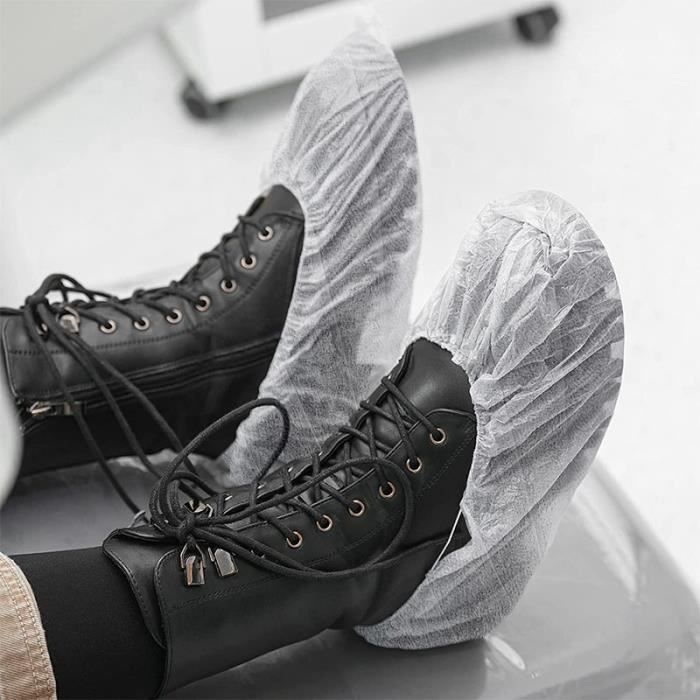 Couvre-chaussures de pluie en silicone - Wit - Couvre-chaussures  antidérapants 