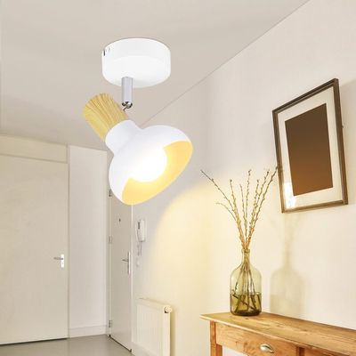 NETTLIFE Spot De Plafond Noirs 4 Ampoules Plafonnier Orientable 350° Industriel Vintage E14