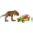 Jurassic World Legacy - T-Rex Voiture (1 dinosaure + 1 figurine)-0