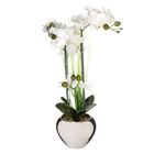 ATMOSPHERA CRÉATEUR D'INTÉRIEUR Orchidée artificielle vase céramique argent H53cm - Atmosphera createur d'interieur