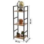 Étagère de rangement - URBAN LIVING - Vintage - 3 niveaux - Métal et bois - 29x23,5xH80 cm