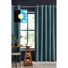 INTEX DECO rideau occultant 140 x 280 cm grande hauteur Obscure Bleu canard