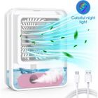 XPREEN Mini Climatiseur Portable, Ventilateur Silencieux Chambre, Climatiseur Mobile, Rechargeable USB Petit Humidificateur Air 2500mAh