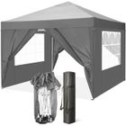 COBIZI Tonnelle 3x3 Tonnelle Pliante de Jardin Imperméable avec 4 parois latérales - Gris