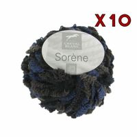 Laines Cheval Blanc - SORENE Lot 10 pelotes fil à tricoter 85% acrylique 11% laine 4% polyamide 50g - Fil hiver