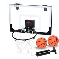 LILIIN Mini panier de basket intérieur Indoor Jeux de lancer pour enfants avec ballons, tableau d'affichage électronique