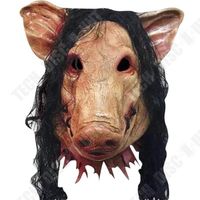 TD® Masque Décoratif de porc inspiré de SAW en latex de haute qualité pour Déguisements Cosplay ou bal masqué Halloween
