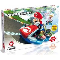 Puzzle Mario Kart Funracer 1000 pièces - Winning Moves - Rouge Multicolore Mixte - Intérieur