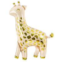 Ballons girafe Safari Zoo Jungle Baby Shower Wild One 1er anniversaire décorations de fête 46 pouces jaune pâle N°1