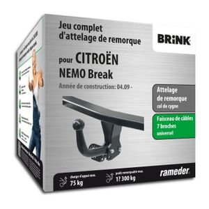 Rameder Attelage démontable avec Outil pour CITROËN Nemo Break 130386-08143-1-FR Faisceau 7 Broches 