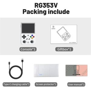 CONSOLE PSP 16G no card - RG353V blanc - Console de jeu vidéo 