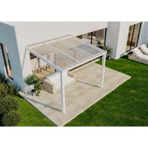 PERGOLA Pergola Classic Terrando revêtu par poudre - Terrando - Adossée - Blanc - Métal - 3 m x 4 m - 12 m²