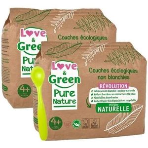 Couches LOVE & GREEN T4 x46 - 100% naturelles et hypoallergéniques -  Cdiscount Puériculture & Eveil bébé