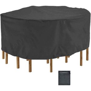 PROUH Bache Salon de Jardin Ronde 45x25cm 420D Oxford,45x25cm Housse Table de jardim Protection Ext/érieure R/ésistante Imperm/éable de Meubles B/âche de Protection /Étanche