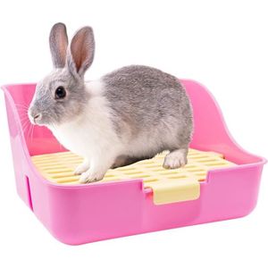MAISON DE TOILETTE Boîte à litière de lapin  facile à nettoyer, pour 
