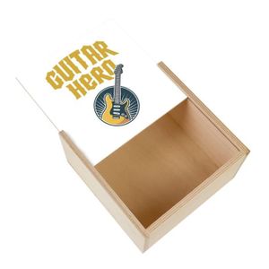 Boîte cadeau Boite Coffret en Bois - Guitar Hero Guitare Musiqu