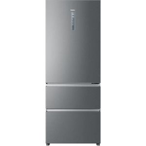 RÉFRIGÉRATEUR CLASSIQUE HAIER HTOPMNE7193 - Réfrigérateur combiné 3 portes 450L (310+140L) - Froid ventilé - L70xH190,6cm - Silver