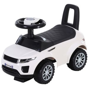 VEHICULE PORTEUR Porteur Enfants Voiture HOMCOM - Blanc - Coffre et