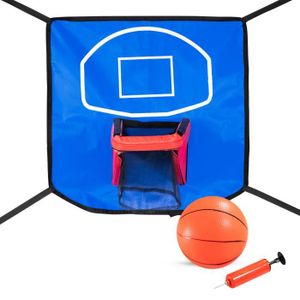 GOPLUS Trampoline D.305CM pour Enfant,avec Panier de Basketball