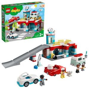 GARAGE - BATIMENT LEGO® 10948 DUPLO® Le garage et la station de lavage jouet enfant 2+ ans avec voitures à pousser