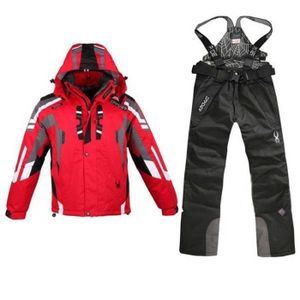 Combinaison de Ski Adulte, Ski Chaude Rouge Jumpsuit Ski Vetement Hiver  Zipper Snowboard combinaison de neige Ski Suit combinaisons de ski  Imperméable