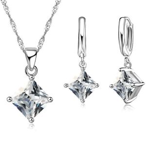 Parure De Bijoux En Argent 925 Massif - Collier Pendentif Et Boucles D'oreilles Ajourés - 31gr - Occasion