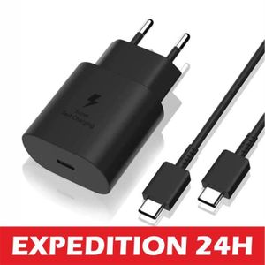 CHARGEUR TÉLÉPHONE Chargeur Secteur Rapide 25W + Cable USB C pour SAM
