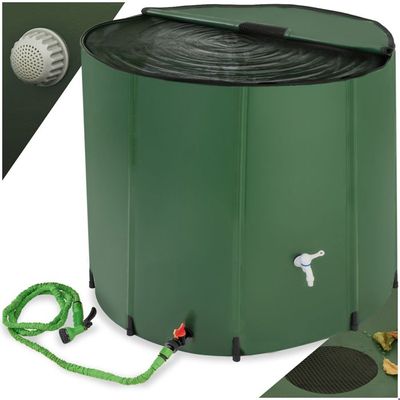 Bâche Couvercle Réservoir IBC 1000L Green - Housse Imperméable Avec Fermeture Éclair Anti-UV Et Coupe-Vent