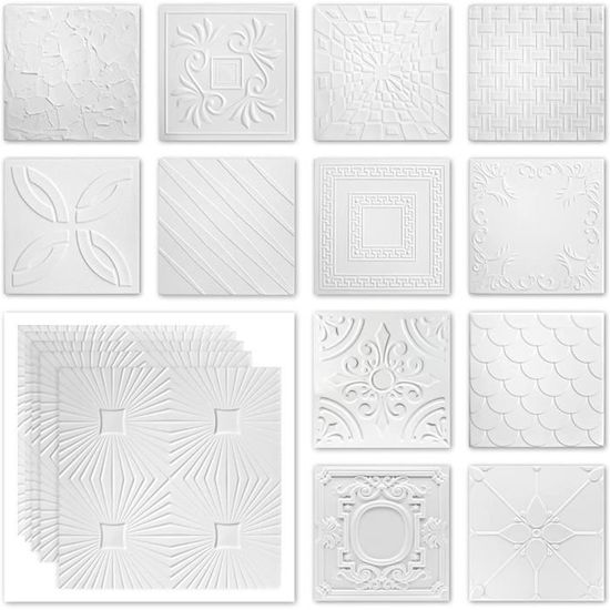 Plaques de plafond en polystyrène XPS Plaques décoratives blanches légères et indéformables