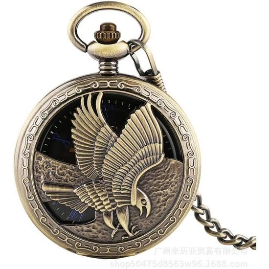 MJSCPHBJK Montre De Poche Vintage Pour Homme Avec Chiffres Romains