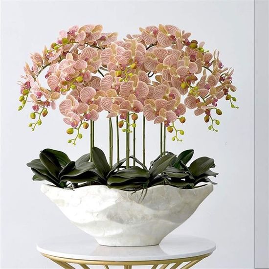 Luckinds – Arrangement De Fleurs Artificielles En Soie Avec Vase – Roses & Pivoines – Décoration Maison/Bureau