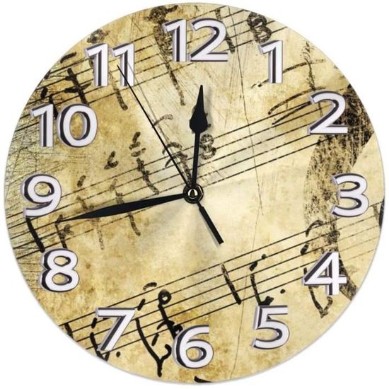 Réveil Vintage Avec Veilleuse - Horloge Silencieuse - Alarme Douce - 11x11cm