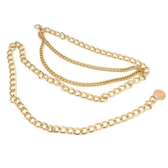 TseenYi Chaîne De Taille Boho Superposée Petites Perles Chaîne De Corps Chaîne D'or Chaîne De