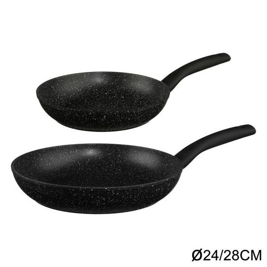 Poêle En Inox Five 24cm - Pour Tous Feux (induction Inclus) - Haute Qualité 18/8 - Poignée Rivetée