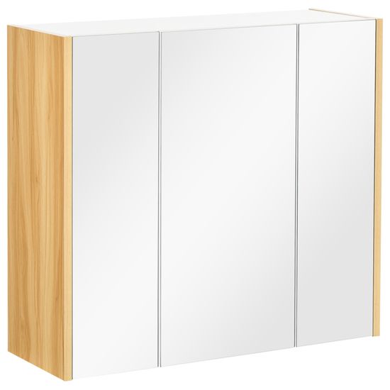 Miroir De Salle De Bain Kleankin Avec étagères – Design Moderne, Finition Bois, Gain De Place Et Rangement Malin ! - 8