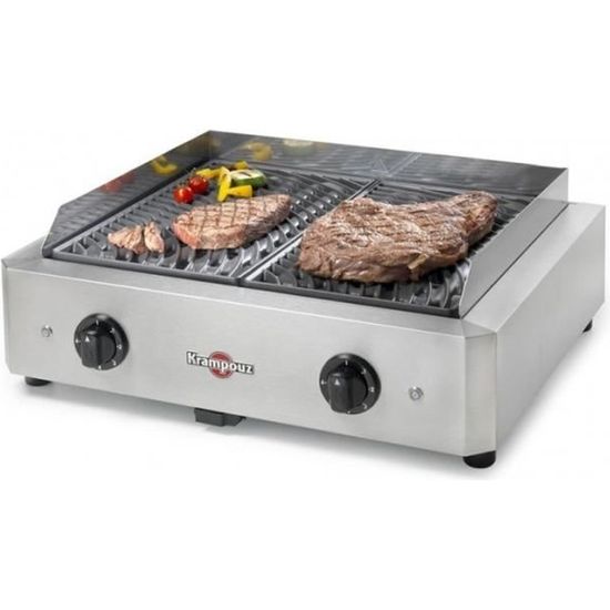 Barbecue gril électrique - Krampouz - Mythic XL - 3400W - Gris - 2000 cm²