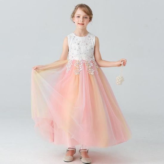 Robe De Soirée Pour Fille Isobella & Chloé - Rose Pêche Et Noir, Dentelle - Taille 2T - Neuf Avec étiquettes