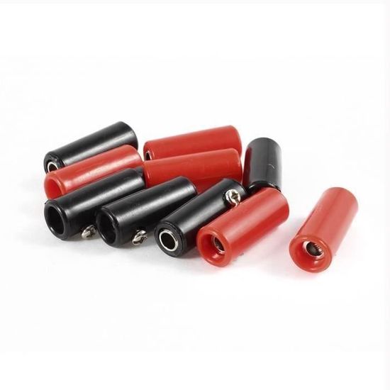 QitinDasen 30Pcs Douilles Banane Sécurité 4mm Rouge & Noir - Connecteurs Prises Banane Premium