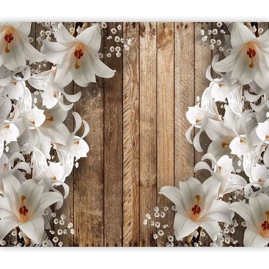 Murando - Papier Peint Panoramique Adhésif Nature 343x256 Cm - Tapisserie Murale Autocollante Décoration Moderne Chambre Salon - Noir Beige Jaune