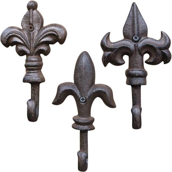 Lot De 3 Patères Murales En Aluminium Style Art Déco - Occasion, Pour Vestiaire Ou Entrée