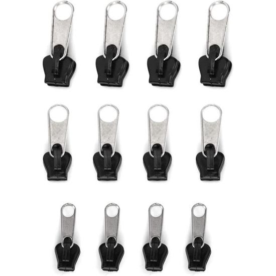 Fermeture Éclair, 12 Pièces Kit De Réparation Universel De Tête De Fermeture Éclair Pour Vestes