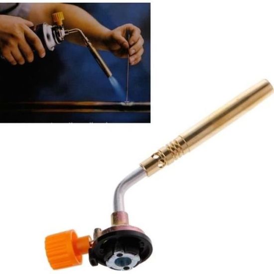 QL07976 Chalumeau Gaz Au Butane Br leur Flammes Allumage Manuel 