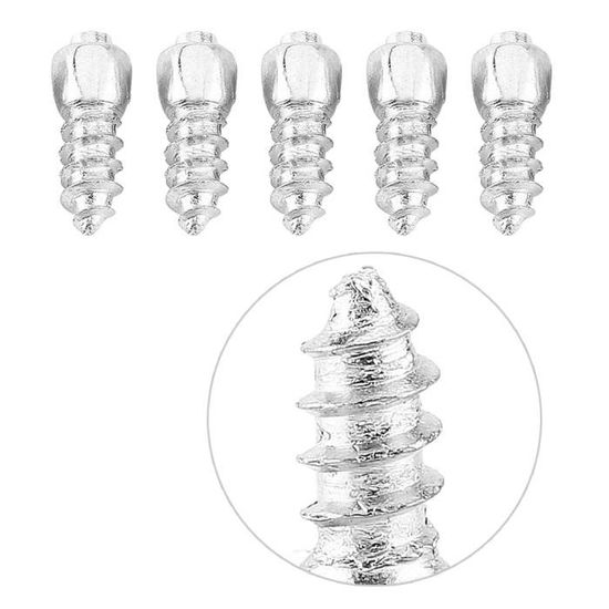 Puooifrty 100 PièCes 12Mm Goujons de Pneu Vis en Carbure Pointes de
