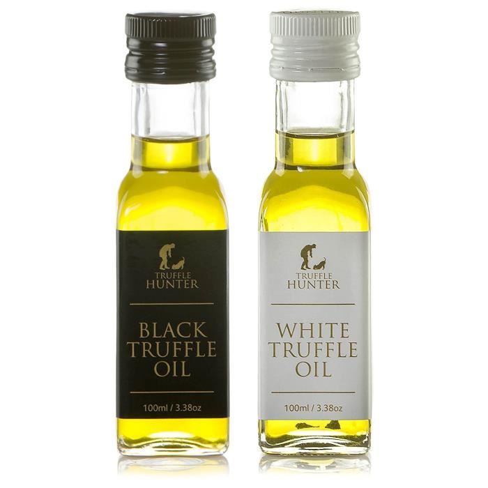 TruffleHunter Ensemble d'Huile de truffes noires et blanches (2* 100ml)