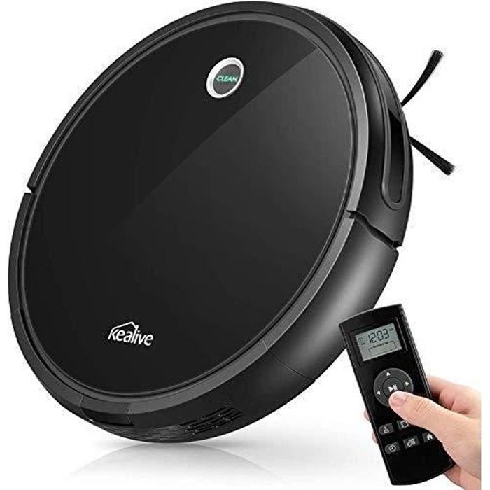 Aspirateur Robot aveur 1200 Pa Succion, Kealive Aspirateur Robot laveur 2,7 inch Super Slim pour Silencieux, 5 Modes de